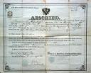 Abschiedsurkunde vom Militärdienst von Franz Wasserburger, 1863